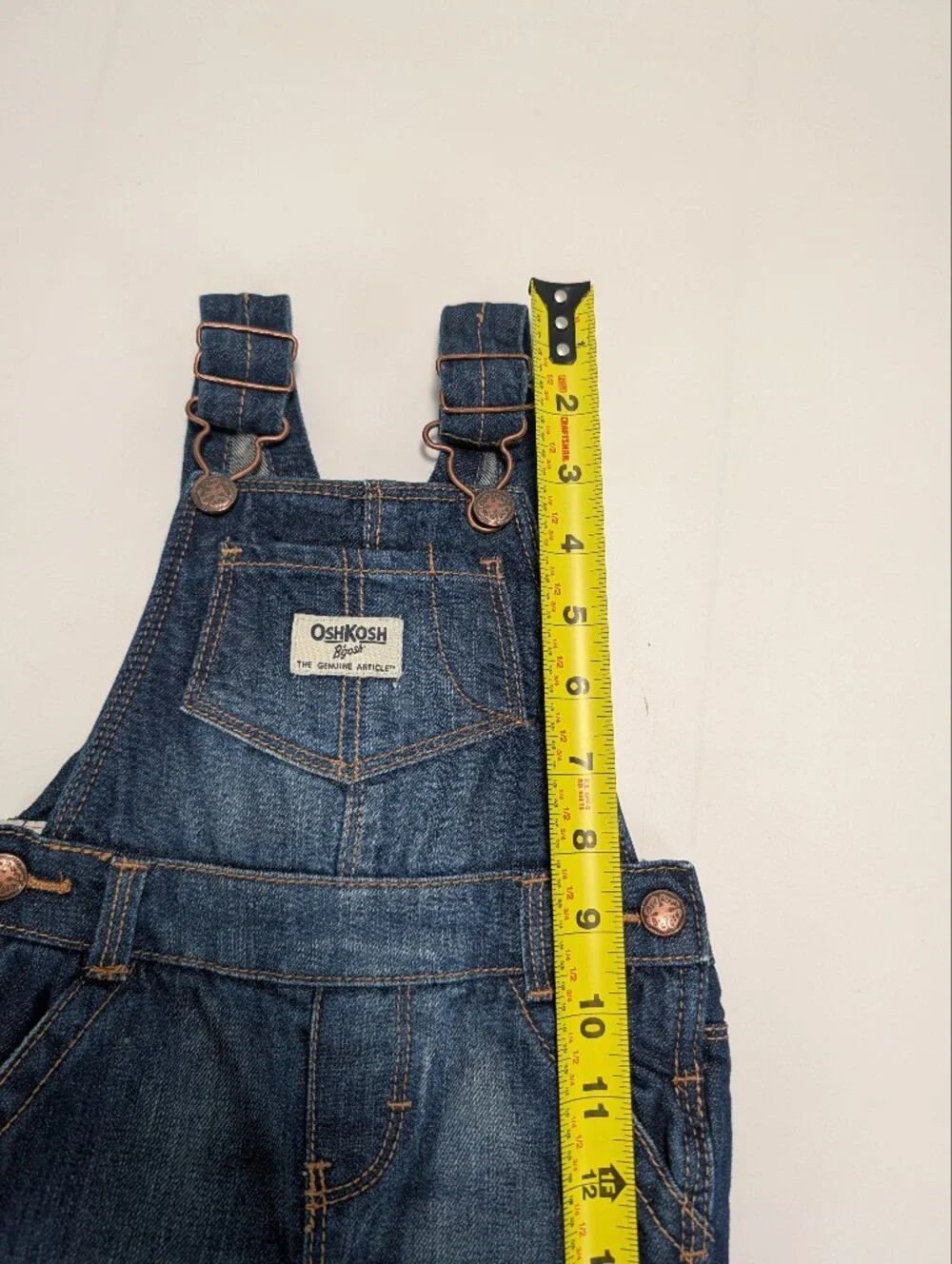 OshKosh B'gosh Fleece Lined Denim Vestback Overalls